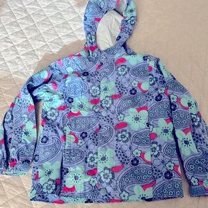 REI Toddlers Zip-up Patterned Rain Jacket- Like New